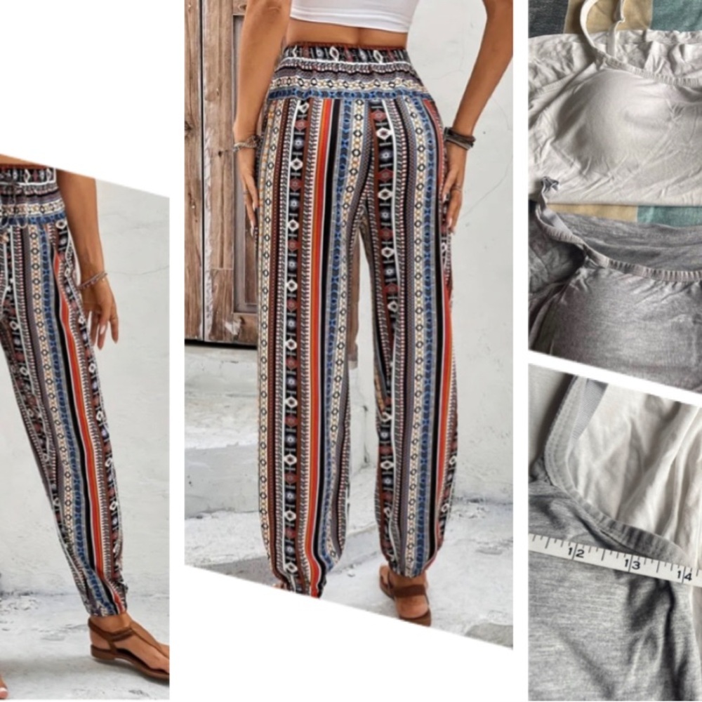 Striped Multicolor Women's Pants set